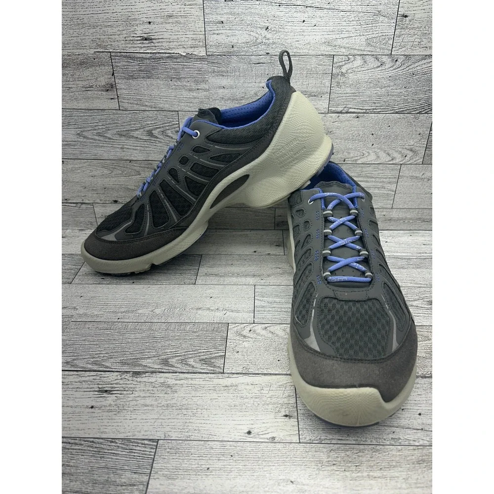 Ecco Biom Performance Train Shoes Women Size 41 Gray Blue Natural Motion Walking